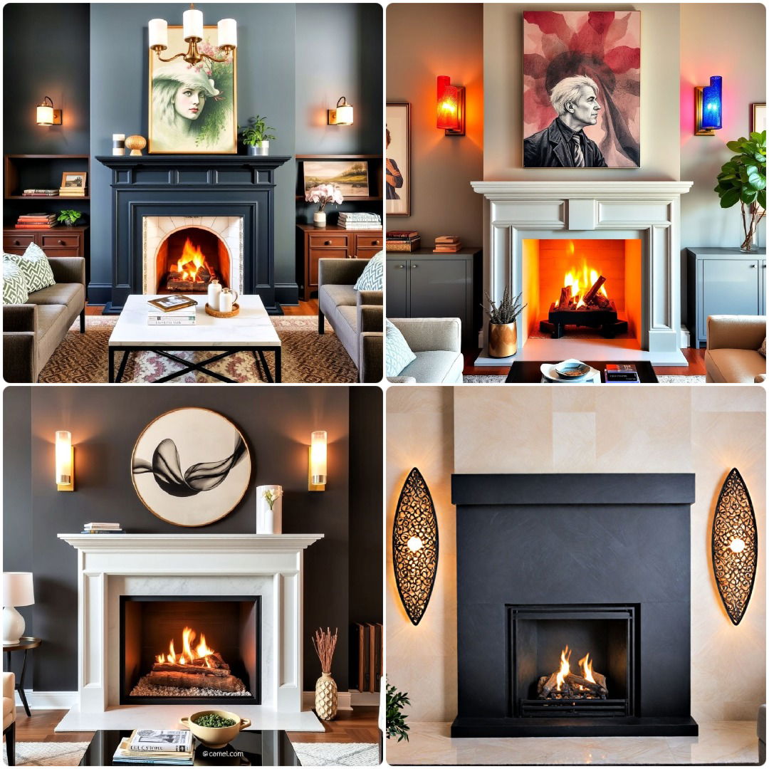 20 Fireplace Sconces Ideas for A Cozy and Stylish Look