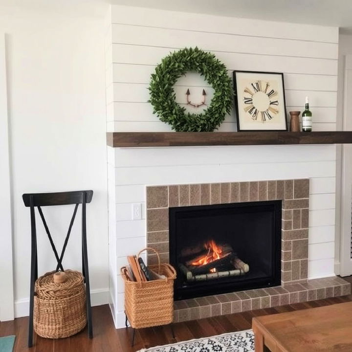 fireplace shiplap simplicity backsplash