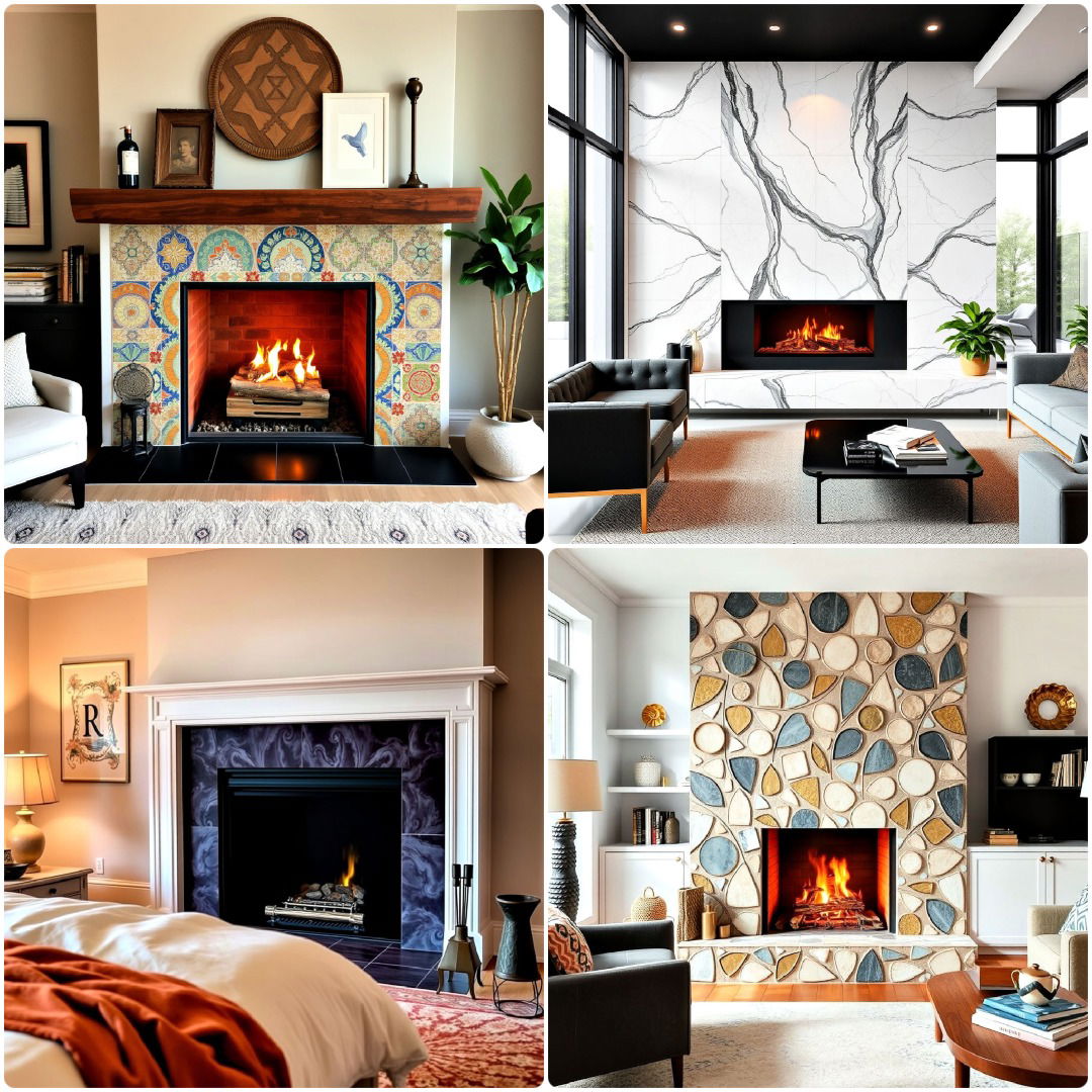 40 Fireplace Tile Ideas for A Cozy Ambiance