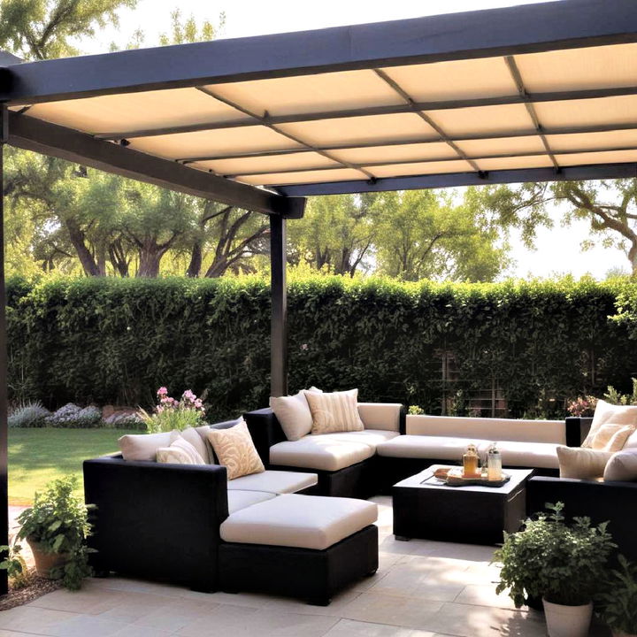 fixed fabric pergola shade