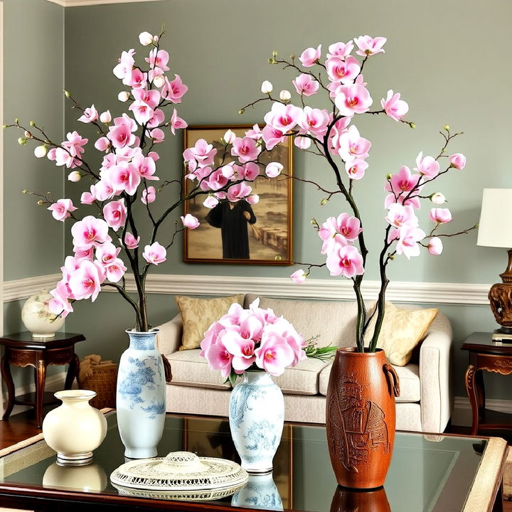 floral arrangements vases with asian blooms