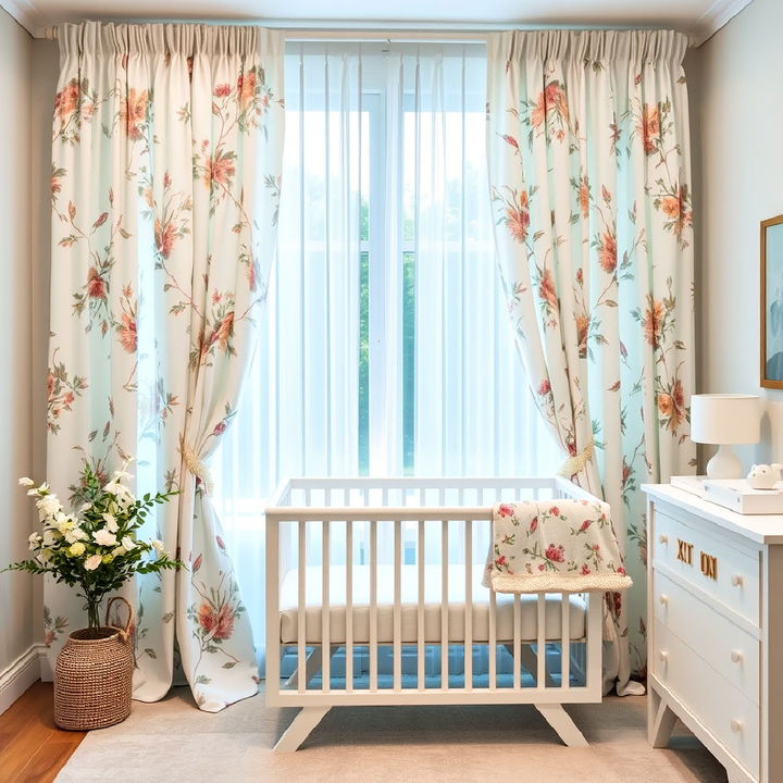 floral curtain panels for nursery