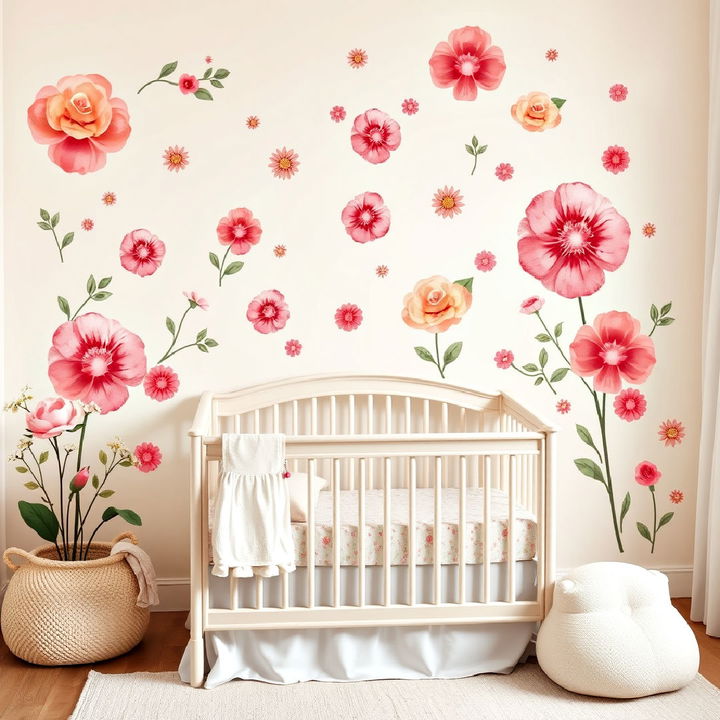 flower wall decals nursery for easy customization