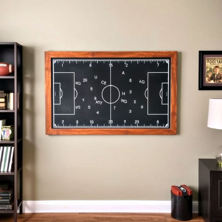 football chalkboard with play diagram display