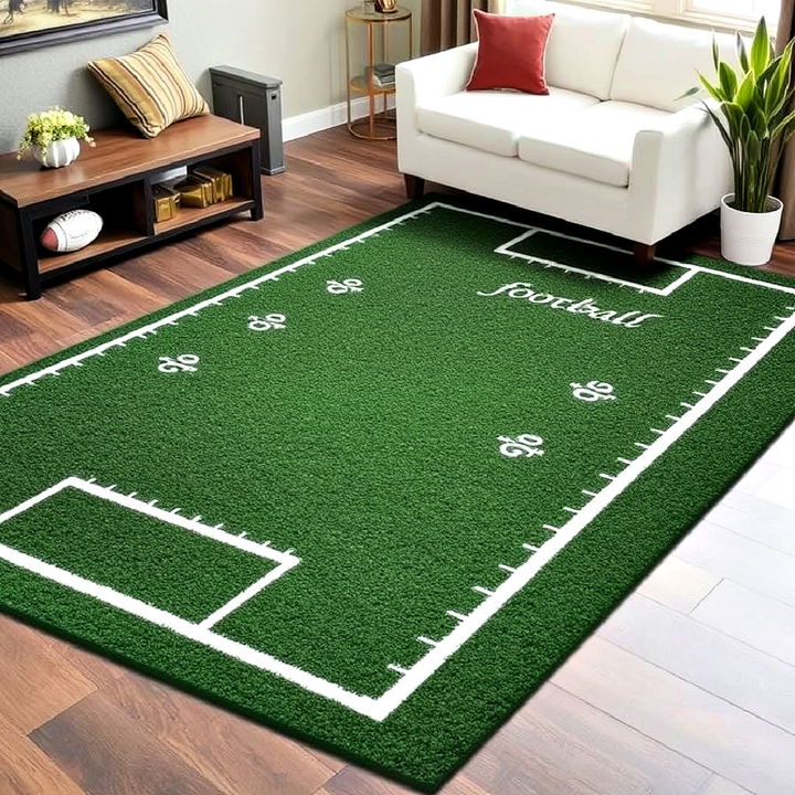 football field rug for an interactive décor