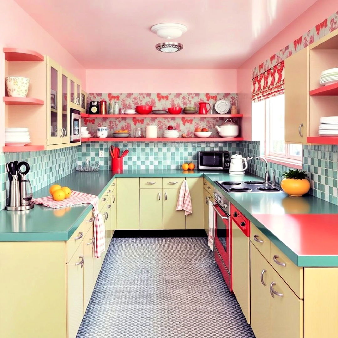 formica countertop in 1950s kitchens