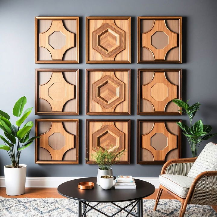 framed geometric panels for a contemporary twist