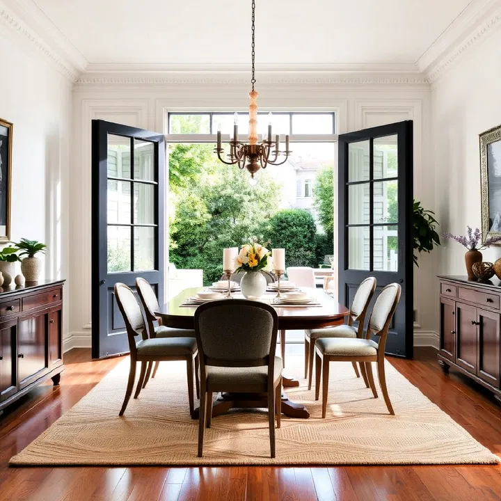 french door for parisian dining room