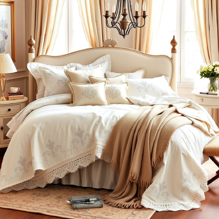 french inspired bedding design