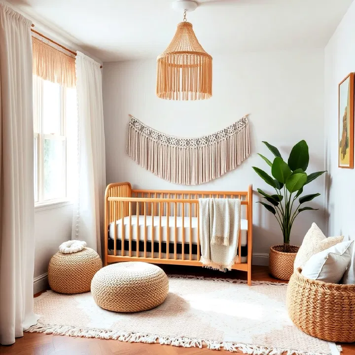 fringe accents for a boho statement nursery