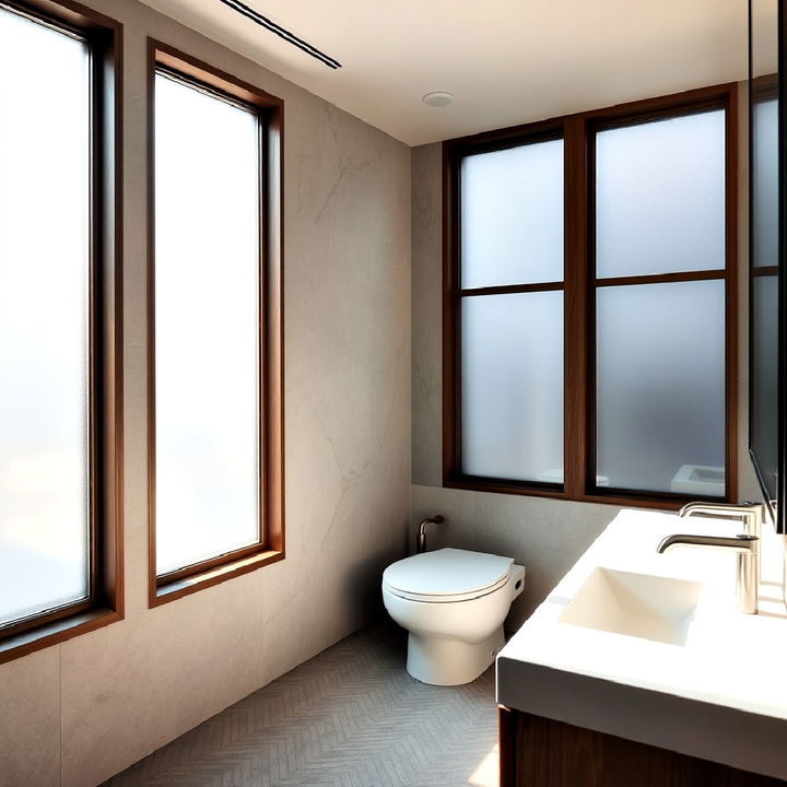 frosted glass windows for privacy