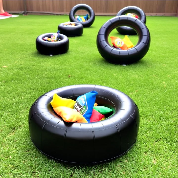 fun and simple tire toss game