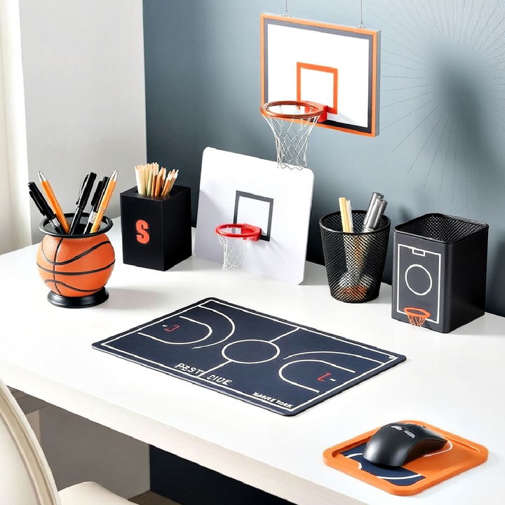 fun basketball inspired desk accessories