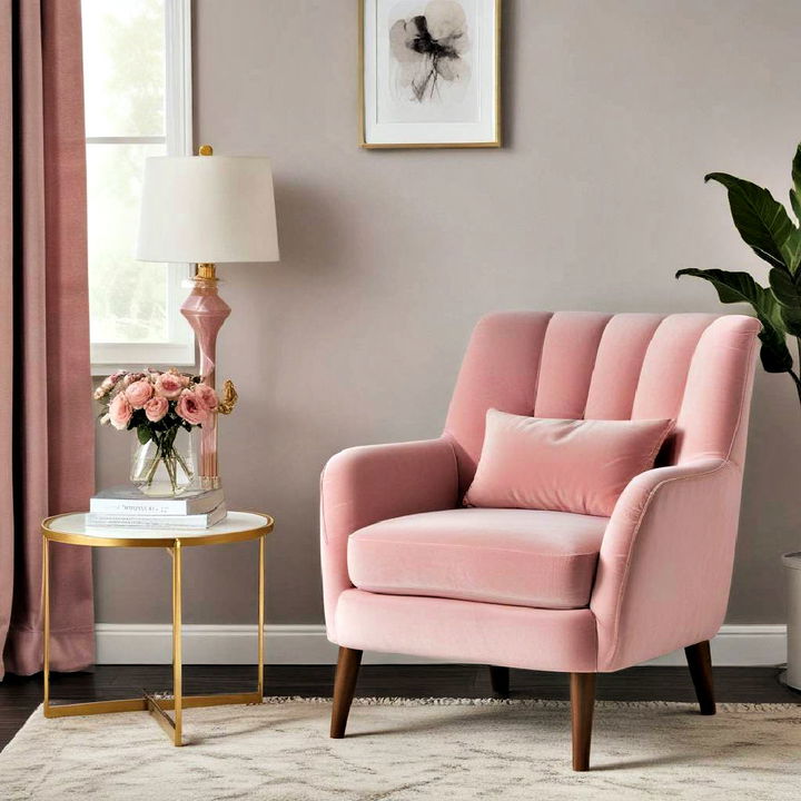 functional dusty rose statement chair