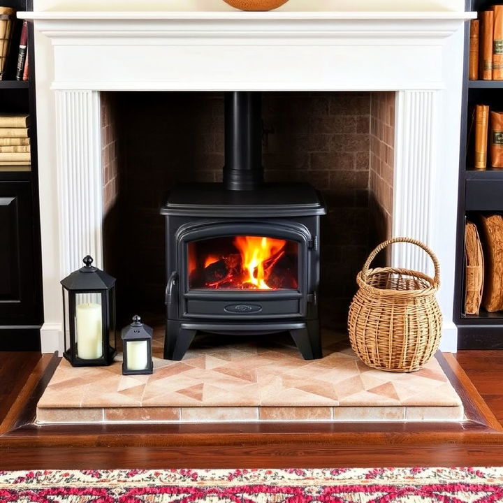 functional hearth wood stove surround