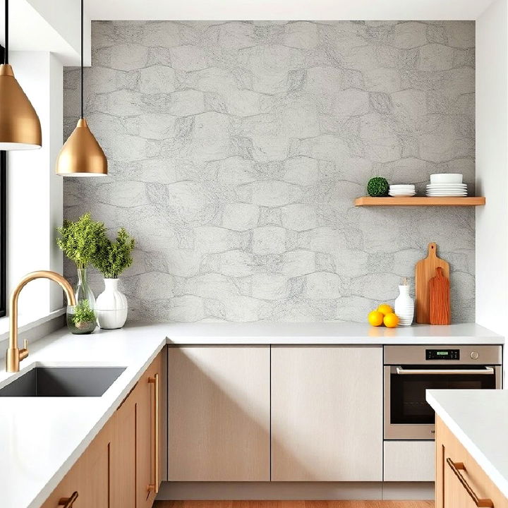 functional microcement accent wall