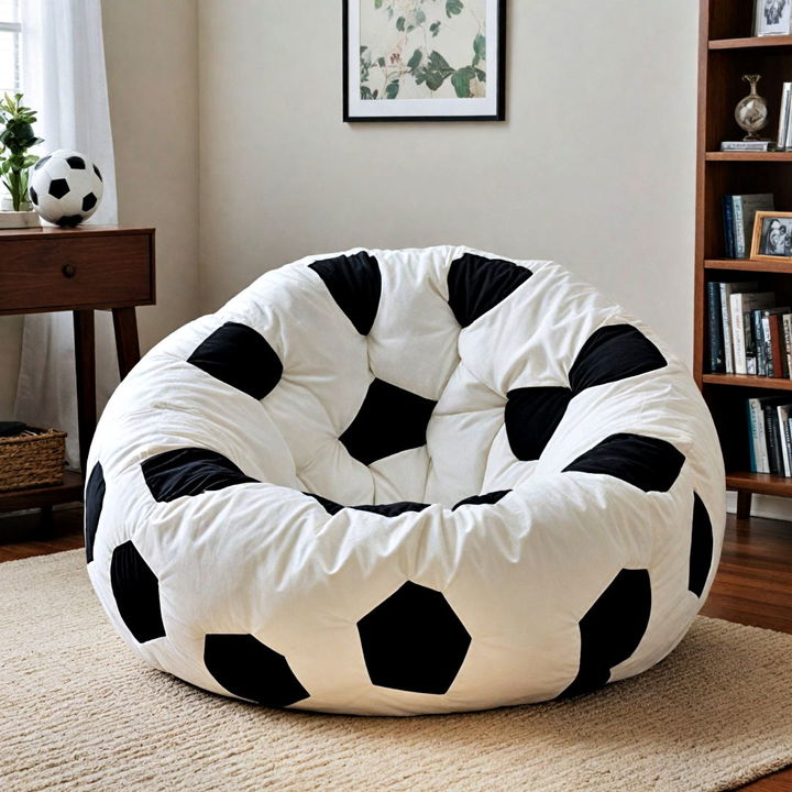 functional soccer ball bean bag chair