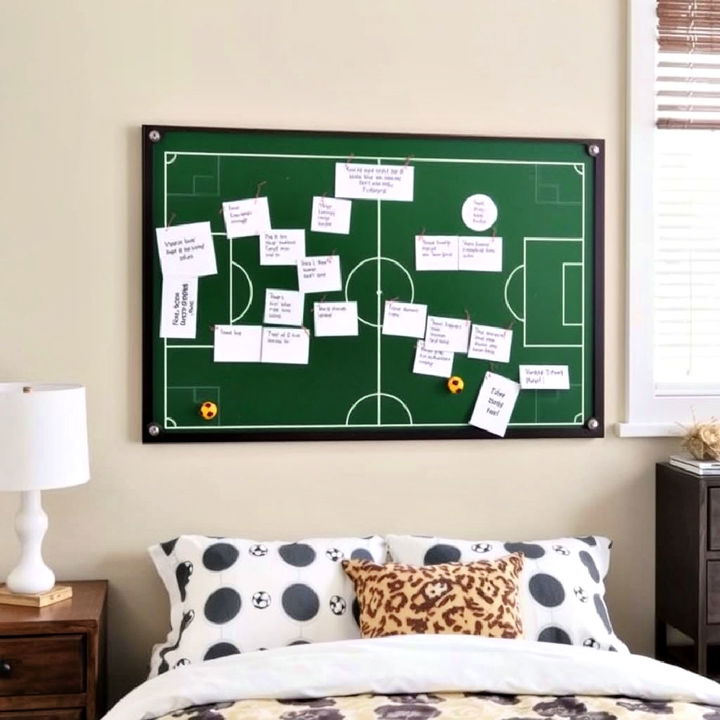 functional soccer strategy board wall art