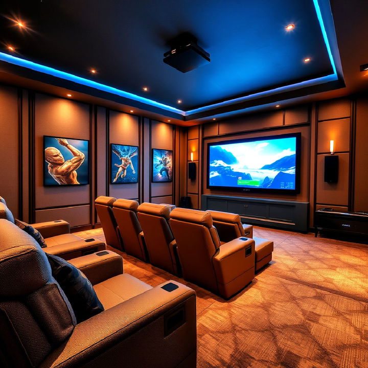 game room into a luxurious home theater