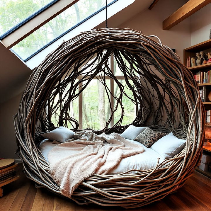 giant nest bed to create a cozy sleeping area