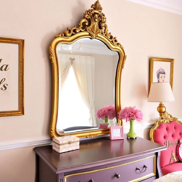 gilded mirror to add a classic royal touch