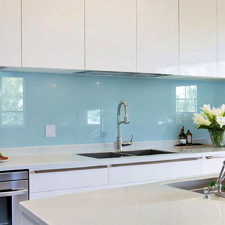 glass backsplash kitchen