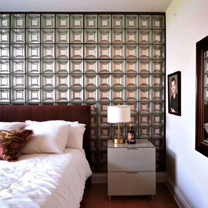 glass block walls for a sleek retro look