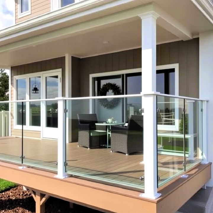 glass railing deck to maximize viewlines