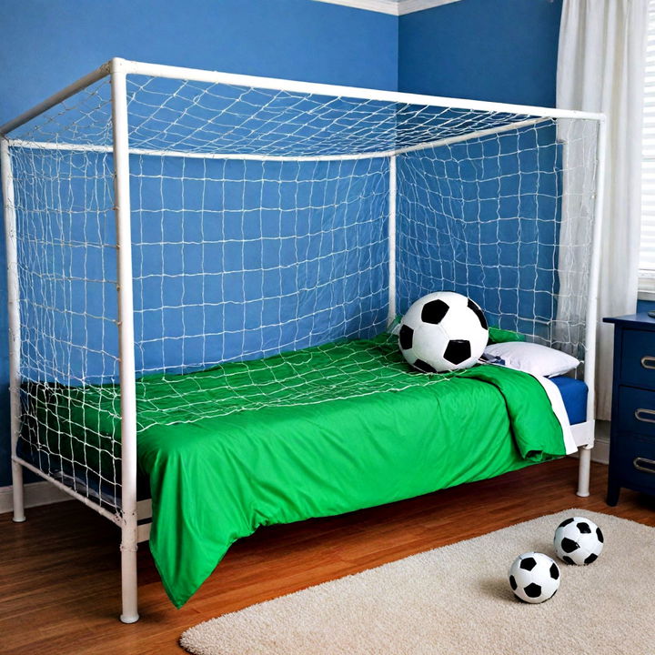 goal net inspired bed frame