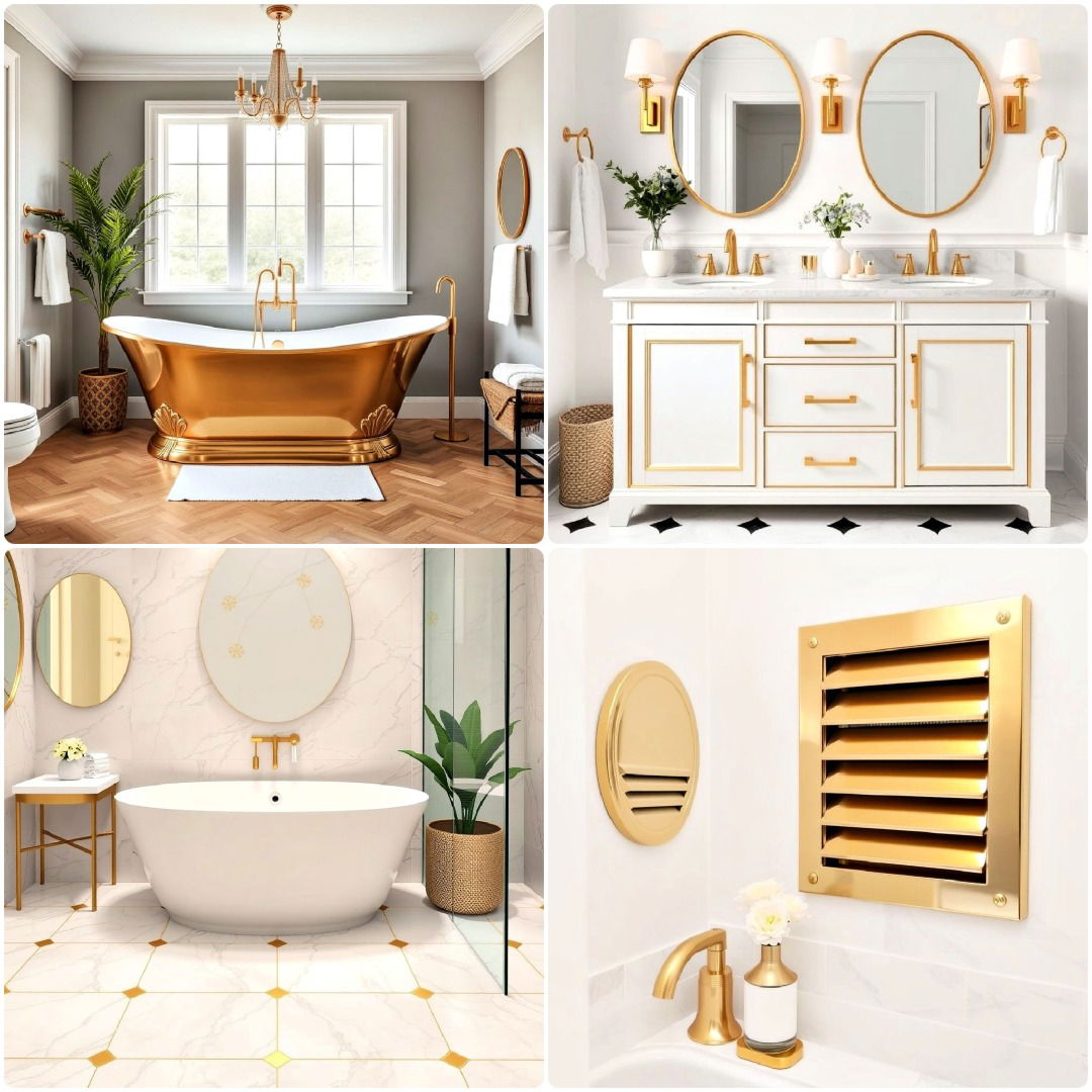25 Gold Bathroom Ideas To Add Glamour to Your Space