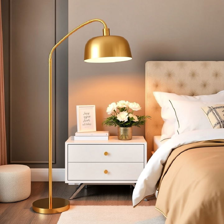 gold floor lamp for bedroom