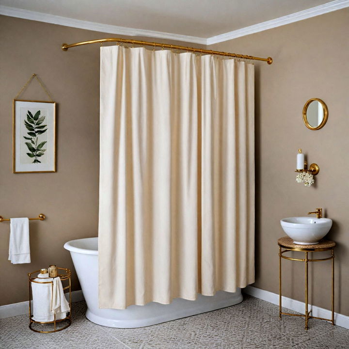 gold shower curtain rod design