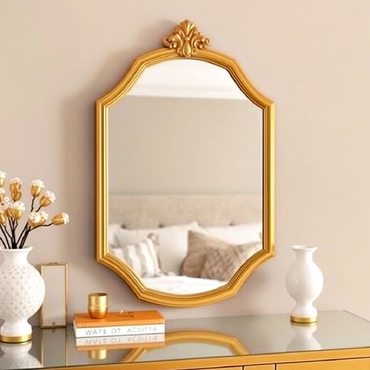 gold vanity mirror for bedroom