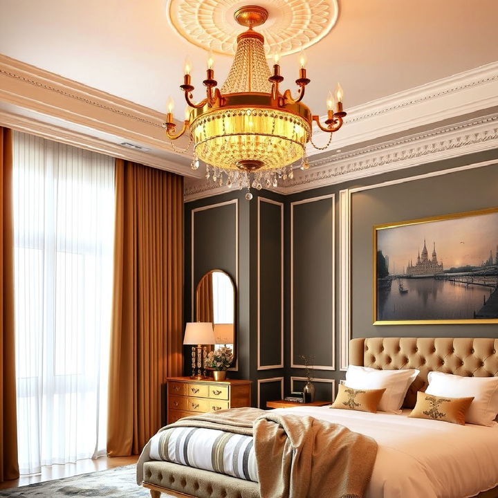 golden chandelier for bedroom