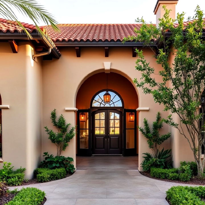 graceful arched entryways and windows