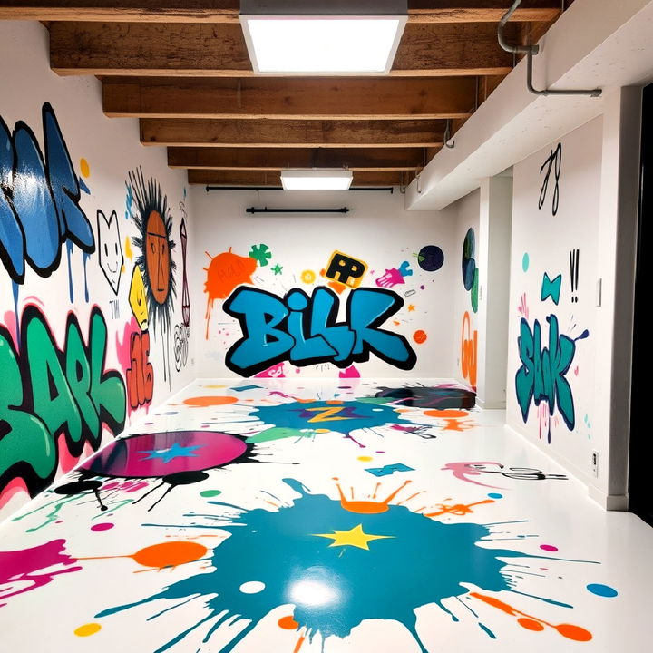 graffiti style epoxy floor