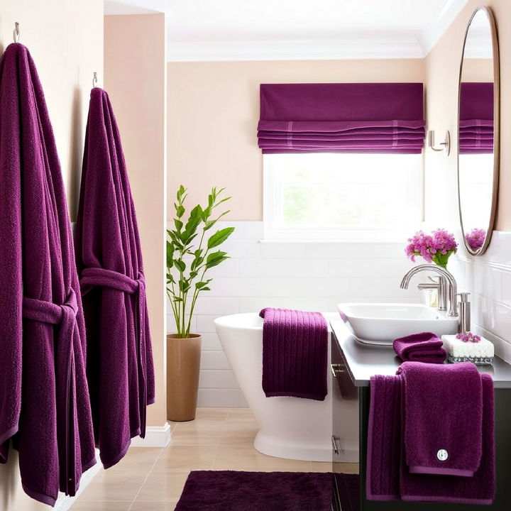 grape colored towels for bathroom