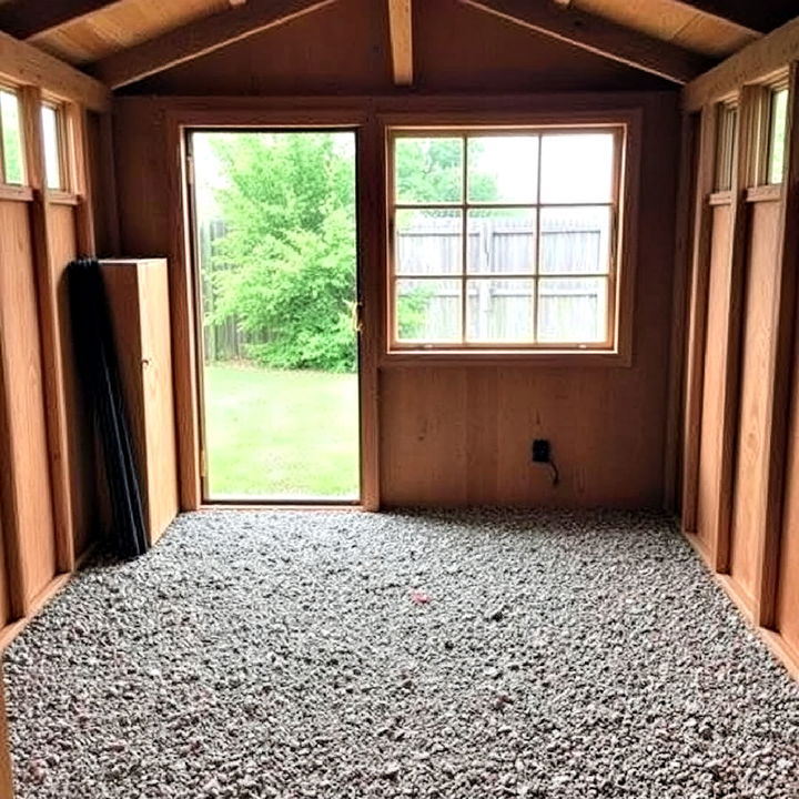 gravel and sand combination floor