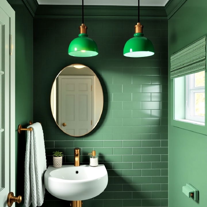 green light fixtures to add character