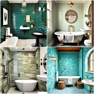 green tile bathroom ideas