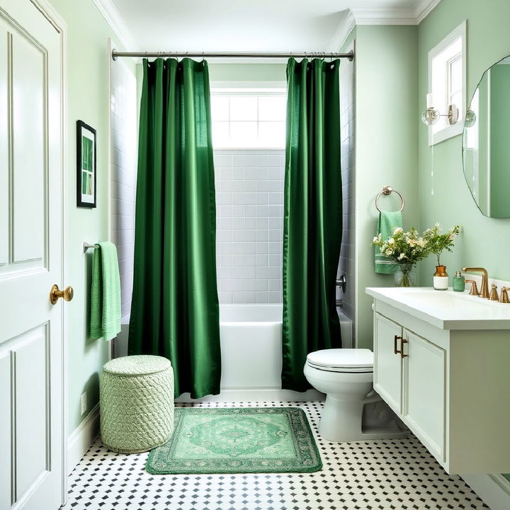 green towels and linens idea