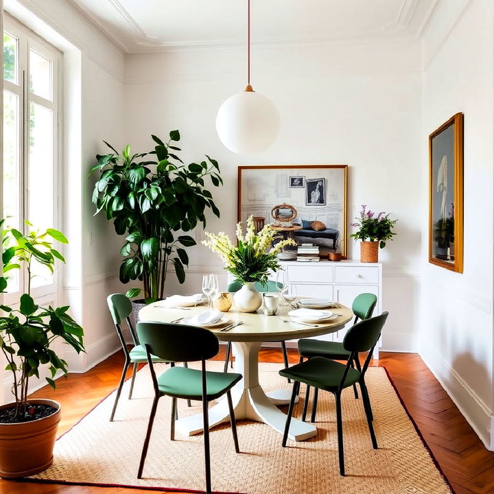 greenery into the dining room