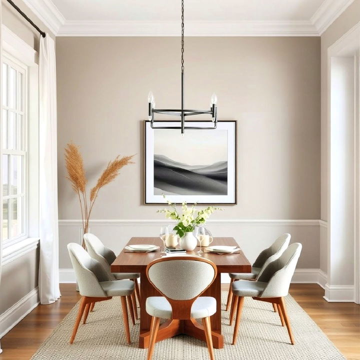 greige walls for a sophisticated dining room