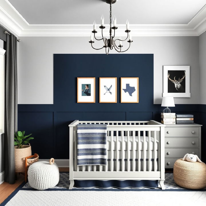 grey and navy color scheme