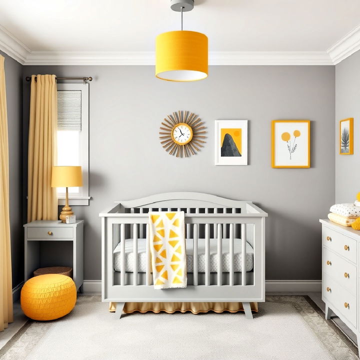 grey and yellow color scheme idea