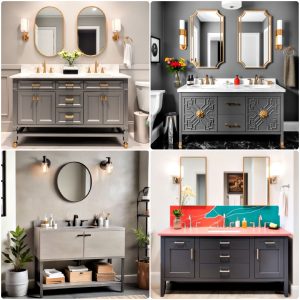 grey bathroom vanity design ideas