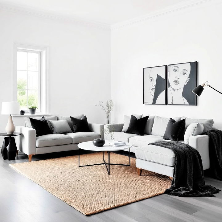 grey furniture and decor for living room