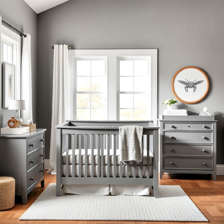 grey furniture set for nursery