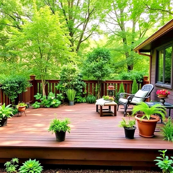 ground level garden deck