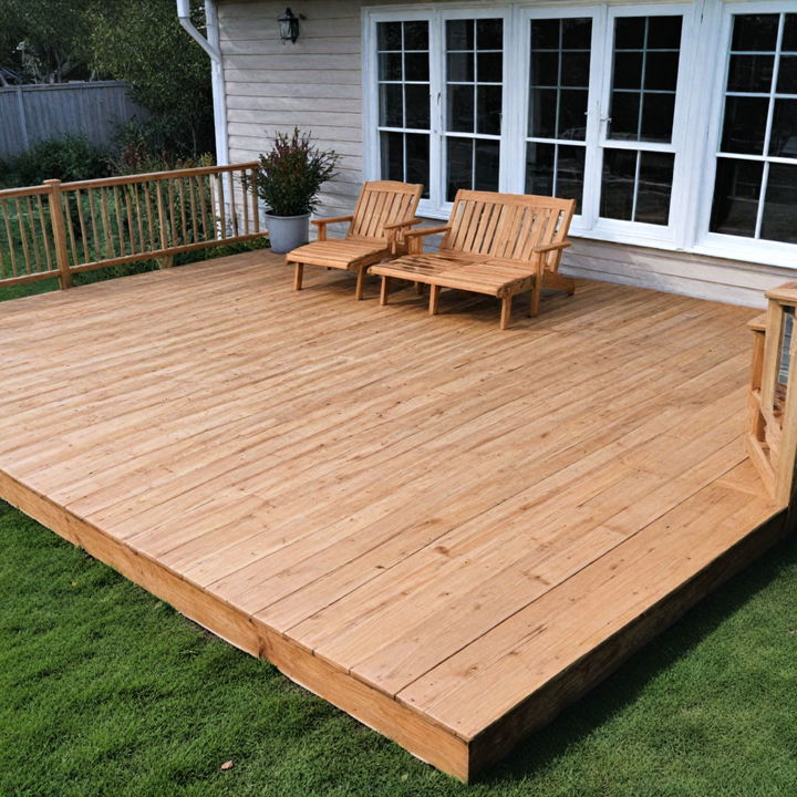 ground level modular deck